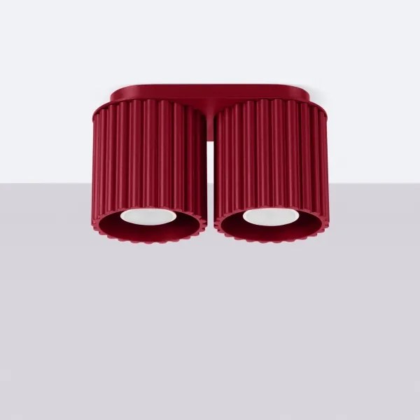 Sollux SL.1820 - Spot AURA 2x GU10/10W/230V, roșu