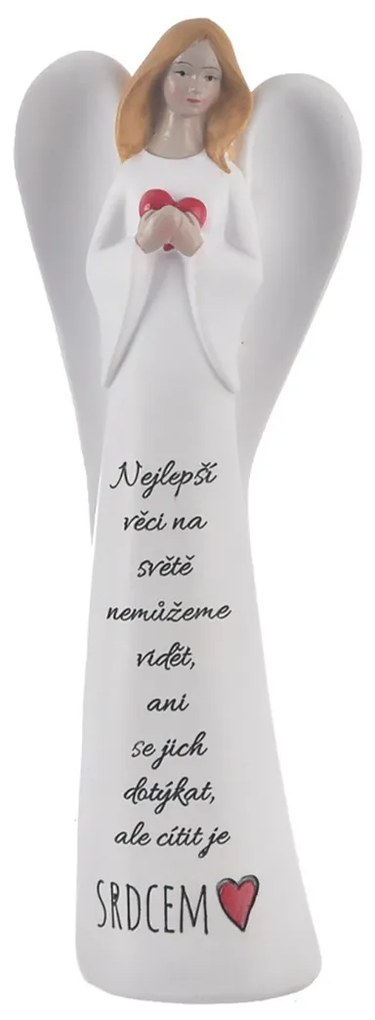 InDecor Înger din ceramică Cel mai bun, 7 x 4,5 x19 cm