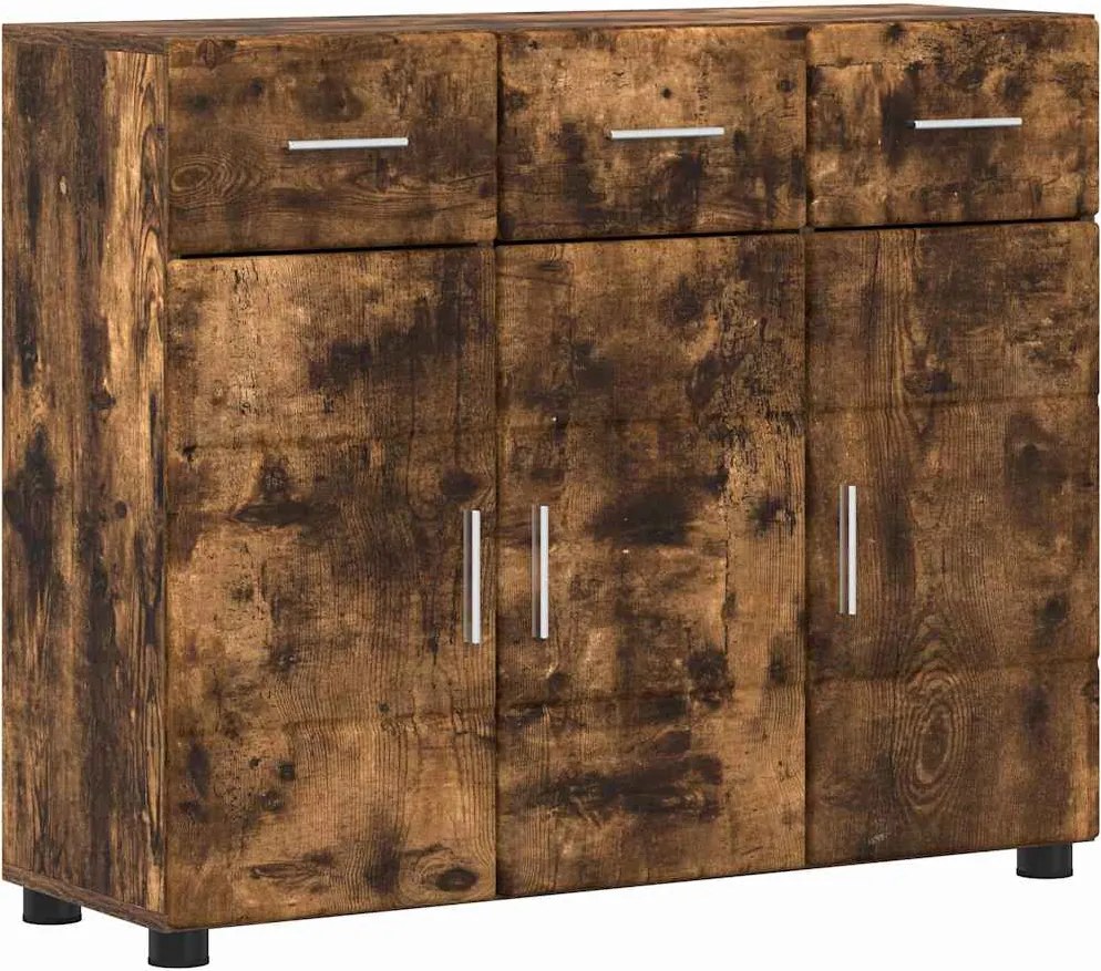 vidaXL Bufet FLORIN Stejar fumuriu 88,5 x 30,5 x 73 cm Lemn compozit