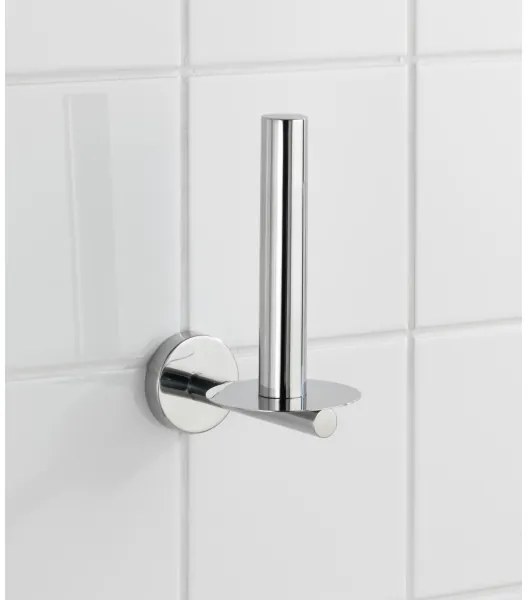 WENKO 20218100 - Suport pentru hârtie igienică BOSIO SHINE, 8 x 12,5 cm, inox/argintiu