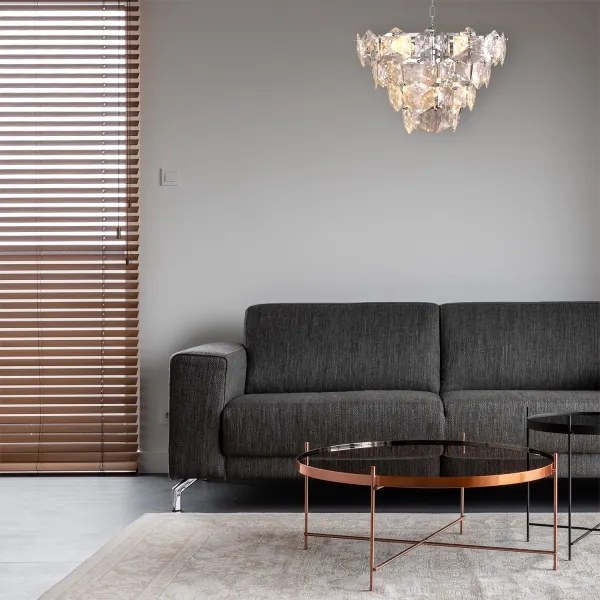 Lustră pe lanț DIANA 6xE14/40W/230V crom mat