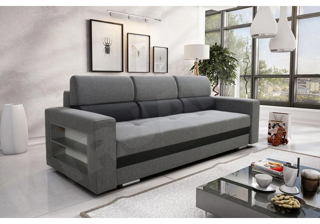 Canapea extensibilă Carona (maro + Bej) (cu sp. depozitare). Promo -17%. 1105425