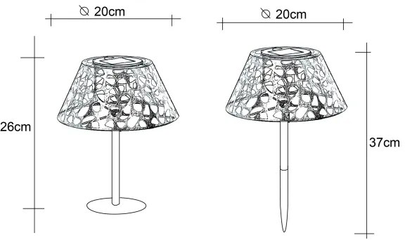 Corp de iluminat LED solar Globo 33648 SOLAR LED/0,06W/3V 3000K IP44