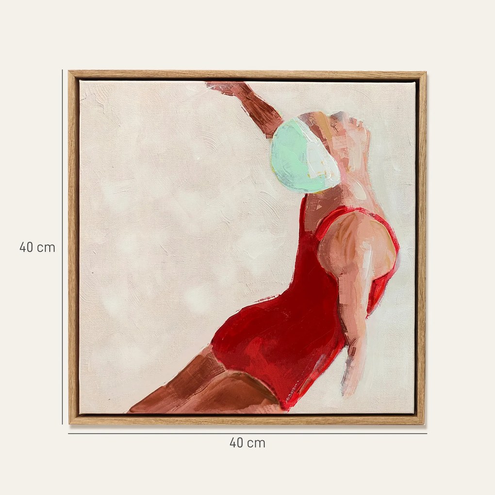 HOMCOM Set de 2 Tablouri pe Pânză, Artă Murală Modernă, Imprimare Artistică de Perete pentru Sufragerie și Salon cu Cârlige Incluse, 40x40 cm | Aosom Romania