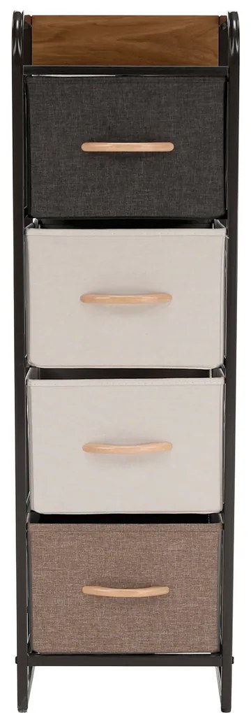 Comodă cu sertare din material textil HAZEL TIP 1,maro, L