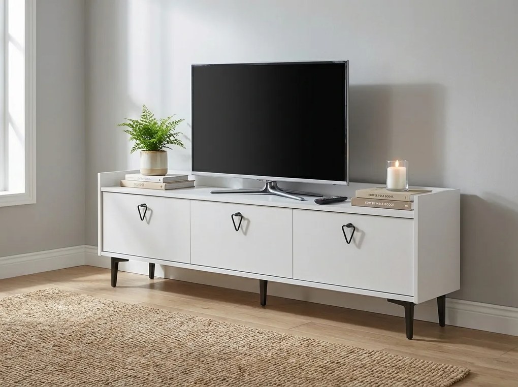 Comoda TV PIENA 160 cm, alb