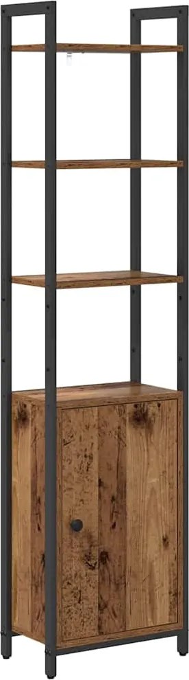 vidaXL Dulap pentru cărți Lemn Vechi 40 x 24 x 161 cm Lemn compozit