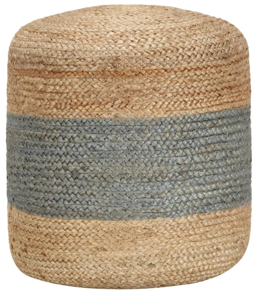 248079 vidaXL Taburet lucrat manual, verde măsliniu, 40 x 45 cm, iută