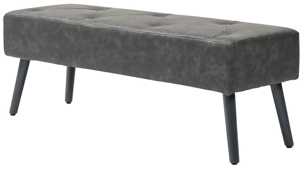 HOMCOM Bancă la picioarele patului Banchetă de dormitor cu picioare din lemn și șezut căptușit 114x38x42 cm Gri | Aosom Romania