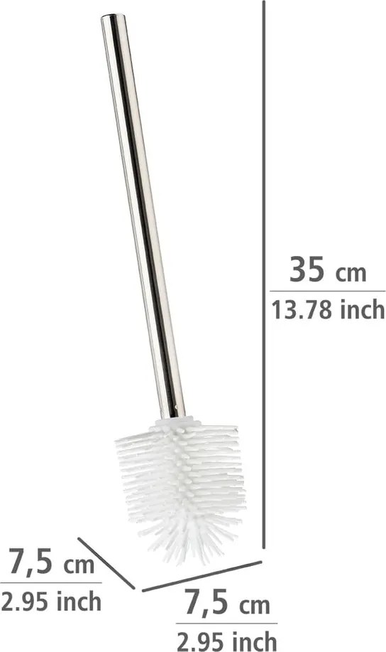 Perie WC cu mâner din oțel inoxidabil Wenko