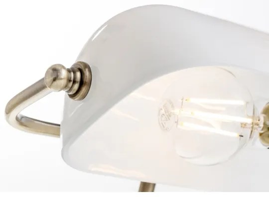 Lampă de masă Brilagi BANK OFFICE 1xE27/60W/230V alamă/alb