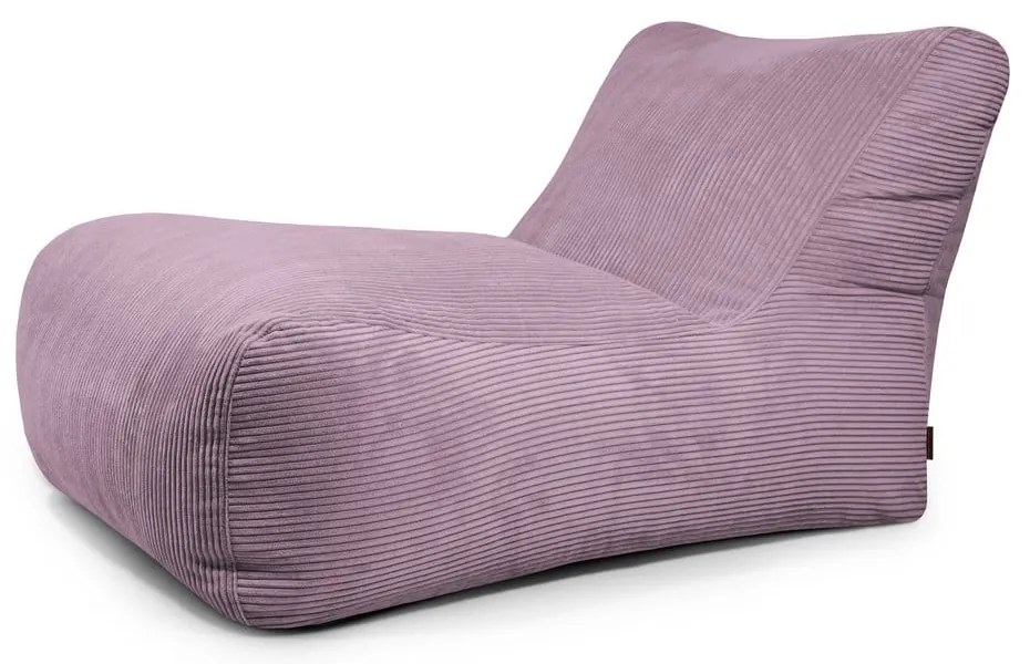 Fotoliu bean bag mov cu tapițerie din catifea reiată Lounge 100 – SLOWDOWN