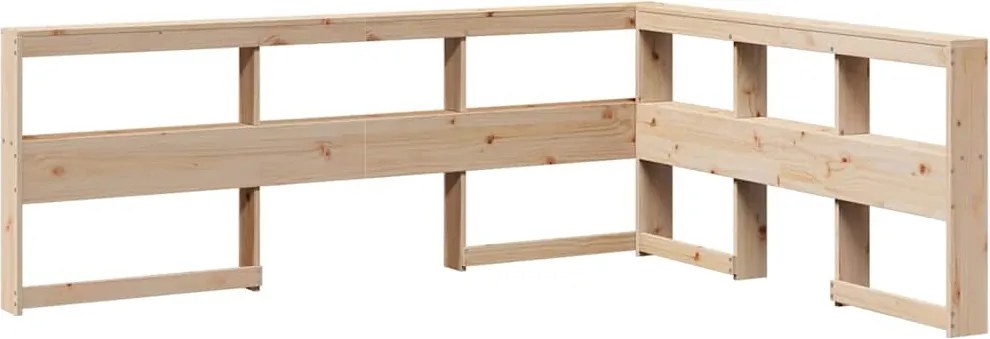 vidaXL Bibliotecă tăblie în formă de L, 150 cm, lemn masiv de pin
