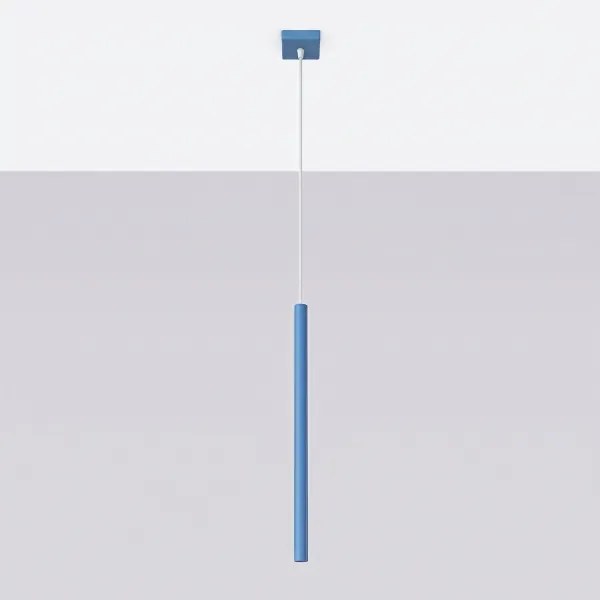 Sollux SL.2149 - Pendul pe cablu PASTELO 1xG9/8W/230V albastru