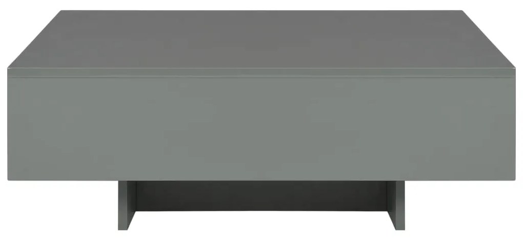 282992 vidaXL Măsuță de cafea, gri lucios, 85 x 55 x 31 cm, MDF