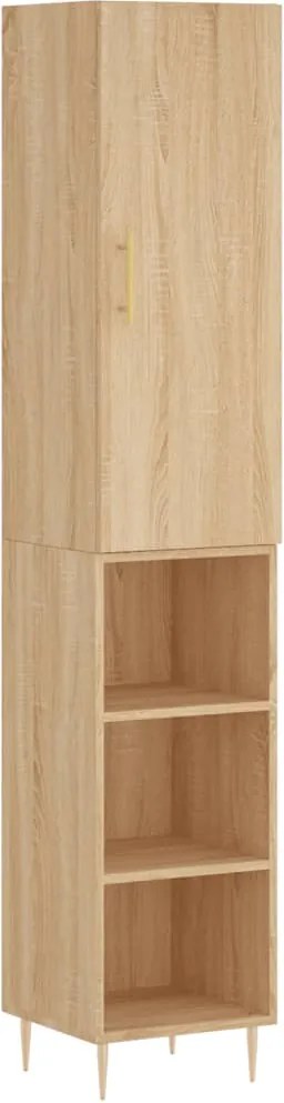 vidaXL Dulap înalt, stejar sonoma, 34,5x34x180 cm, lemn prelucrat