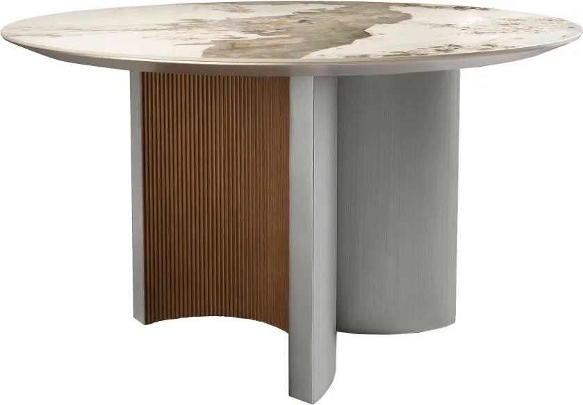 Masa dining deosebita design LUX Walnut-Marble 150cm