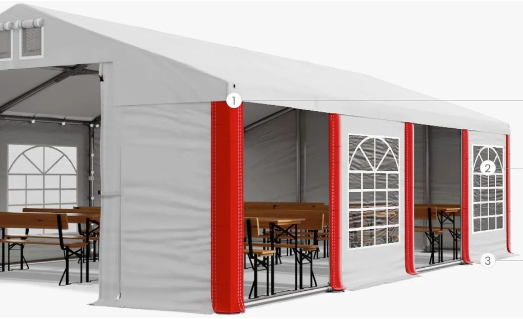 Cort de petrecere 3x6x2m PVC 560g Summer