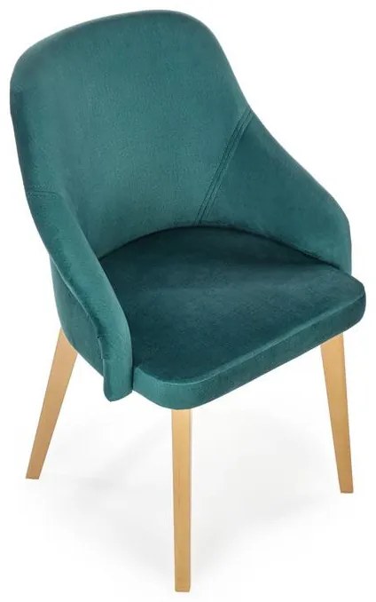Scaun Toledo 2 velvet verde/stejar miere Monolith 37
