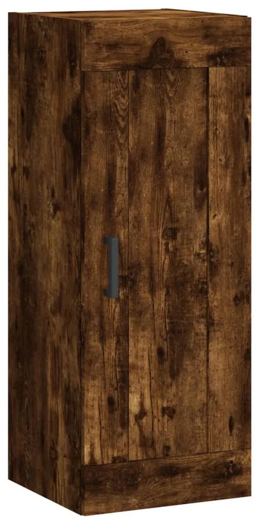 830505 vidaXL Dulap de perete, stejar fumuriu, 34,5x34x90 cm, lemn prelucrat