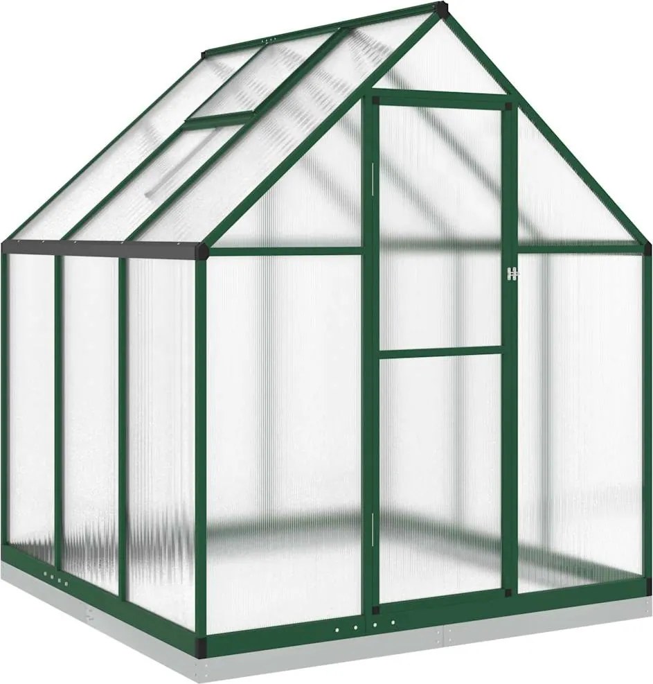 vidaXL Sere cu cadru de bază, verde, 169x169x202 cm, aluminiu