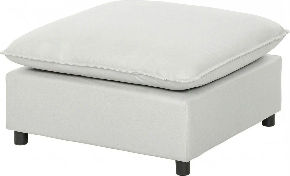 HOMCOM Otomană pătrată pentru living, ottoman cu picioare din plastic, pouf pentru dormitor, hol, 75x75x40 cm, gri | Aosom Romania