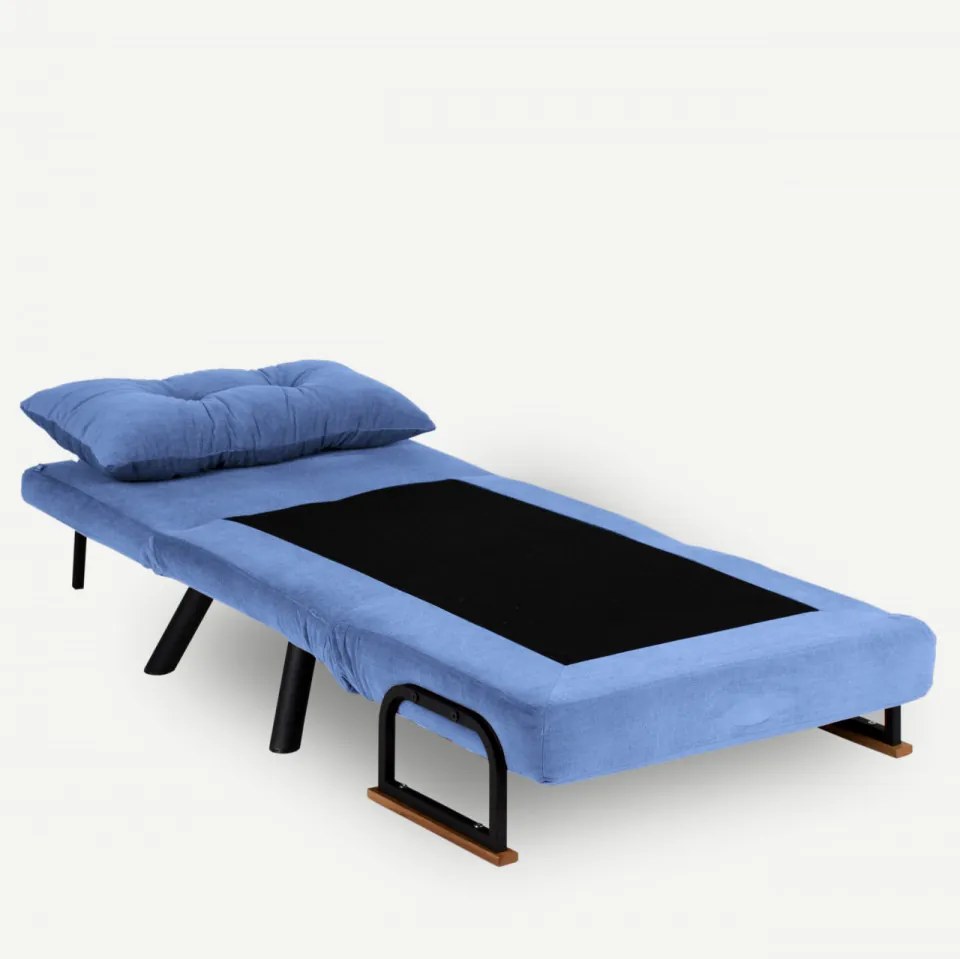 Fotoliu Extensibil cu 1 Loc Sando Single, Albastru