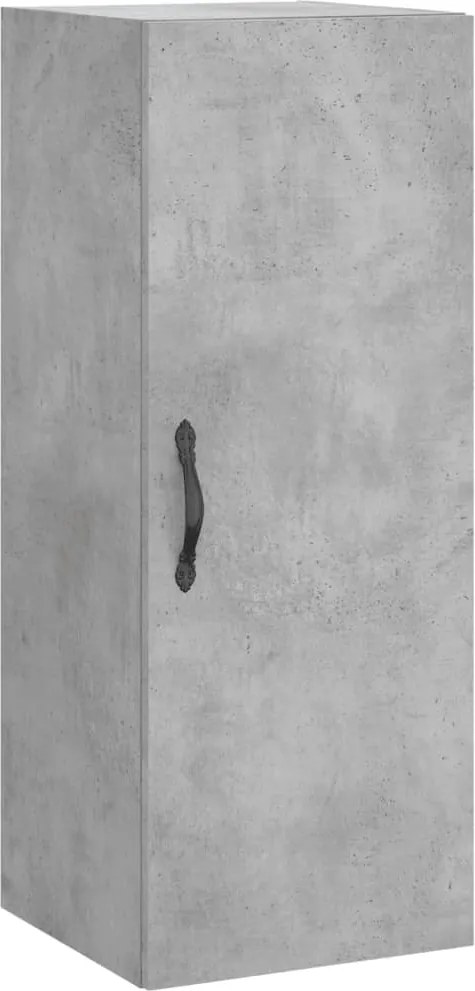 vidaXL Dulap de perete, gri beton, 34,5x34x90 cm, lemn prelucrat