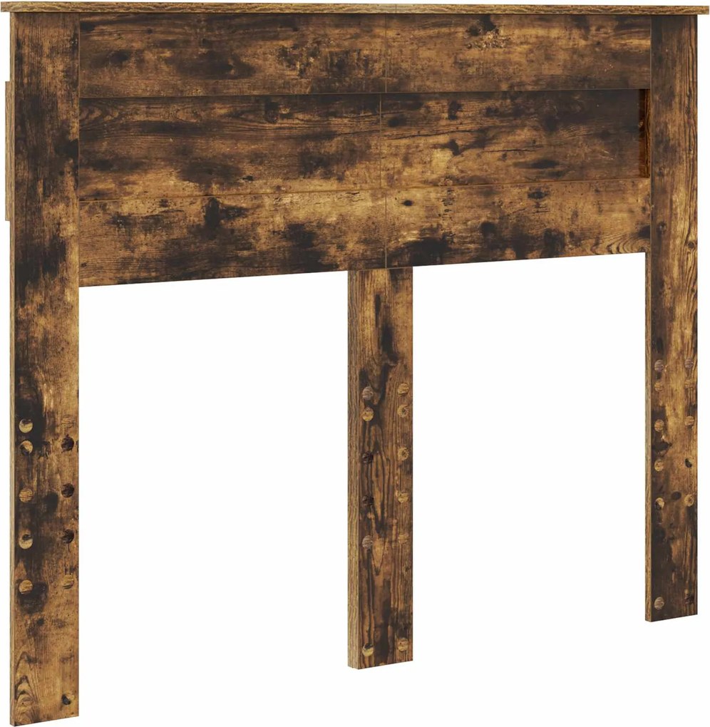 vidaXL Tăblie cap Stejar fumuriu 120 cm Lemn compozit