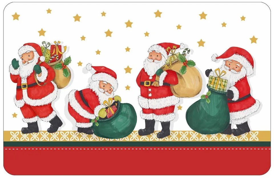 Suport pentru farfurii din plastic 28,5x44 cm cu model de Crăciun Tradition – douceur d'intérieur