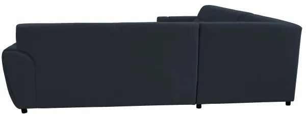 Colțar extensibil VISEU, cu spațiu de depozitare, în L, orientare stânga, antracit/negru