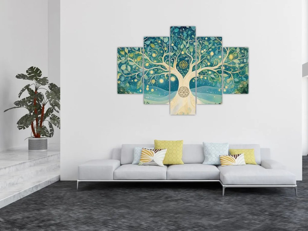 Tablou – Arbore magic cu spirale (150x105 cm)