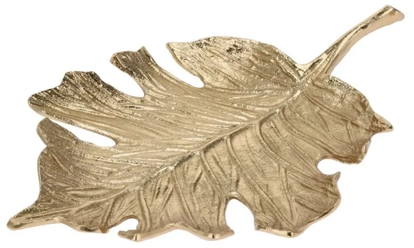 Platou Golden Leaf din metal 24x21 cm - modele diverse