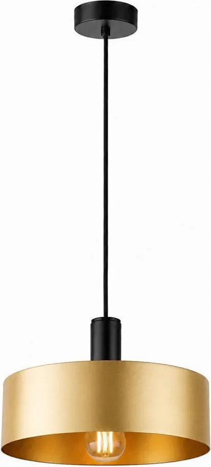Lampă suspendată pe cablu HAKI 1xE27/60W/230V auriu/negru