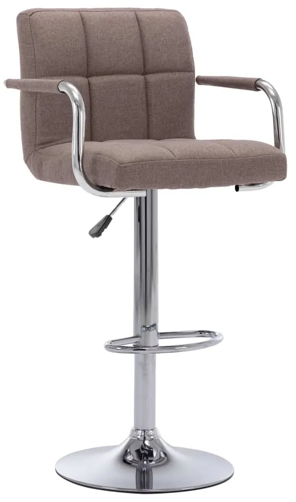 283418 vidaXL Bar Stool Taupe Fabric