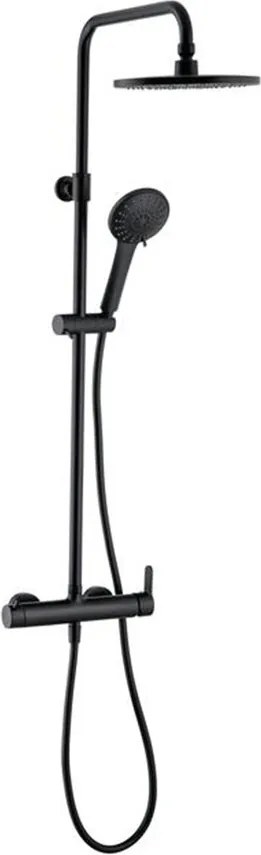 Coloana de dus cu baterie monocomanda Wirquin Roma Touch finisaj negru mat