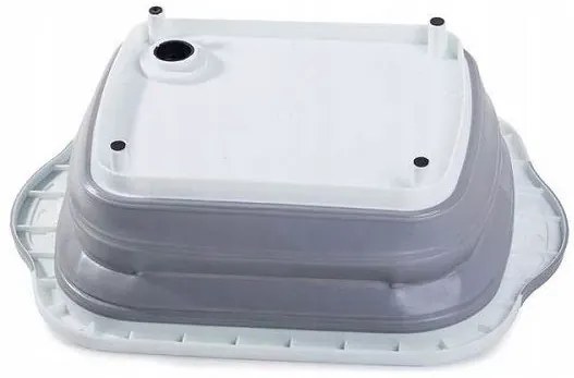 Recipient pliabil din silicon și placă de tăiat - 2 în 1 - gri