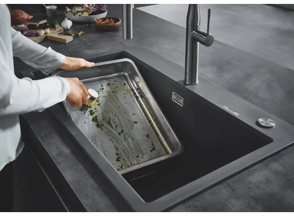 GROHE 31652AP0 - Chiuvetă din compozit K700 780 × 510 mm granit/negru