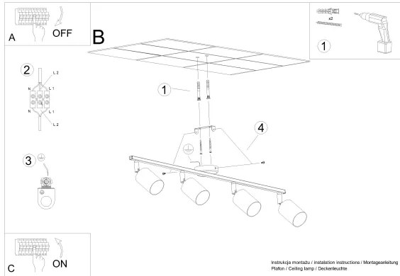 Spot Sollux SL.1227 LEMMI 4xGU10/10W/230V alb