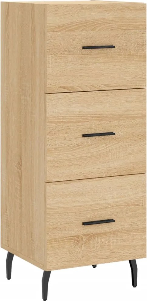 vidaXL Servantă, stejar sonoma, 34,5x34x90 cm, lemn compozit