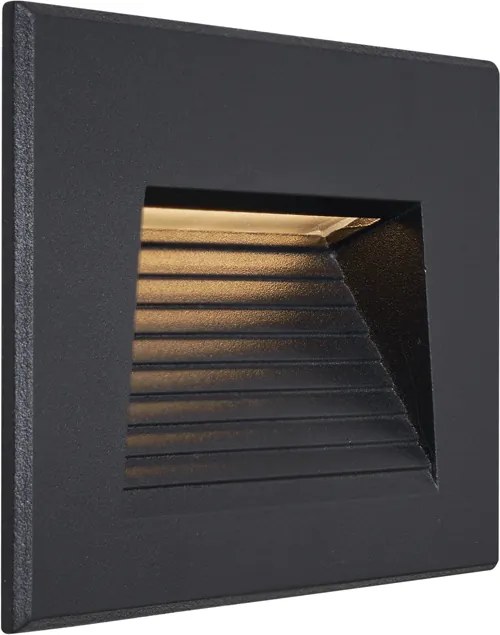 Set de 6 Aplice Moderne Incastrabile Negre 11.5cm Incl. LED IP65 - Trem