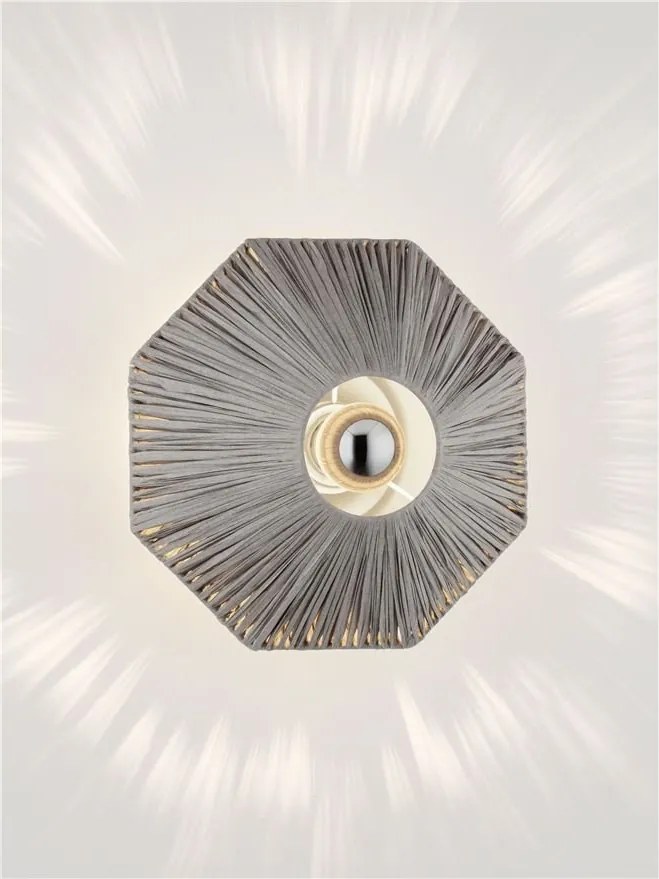 Aplica de perete cu design texturat ELVIO gri 30cm