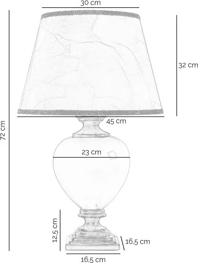 ONLI - Lampă de masă AMADEUS 1xE27/15W/230V gri