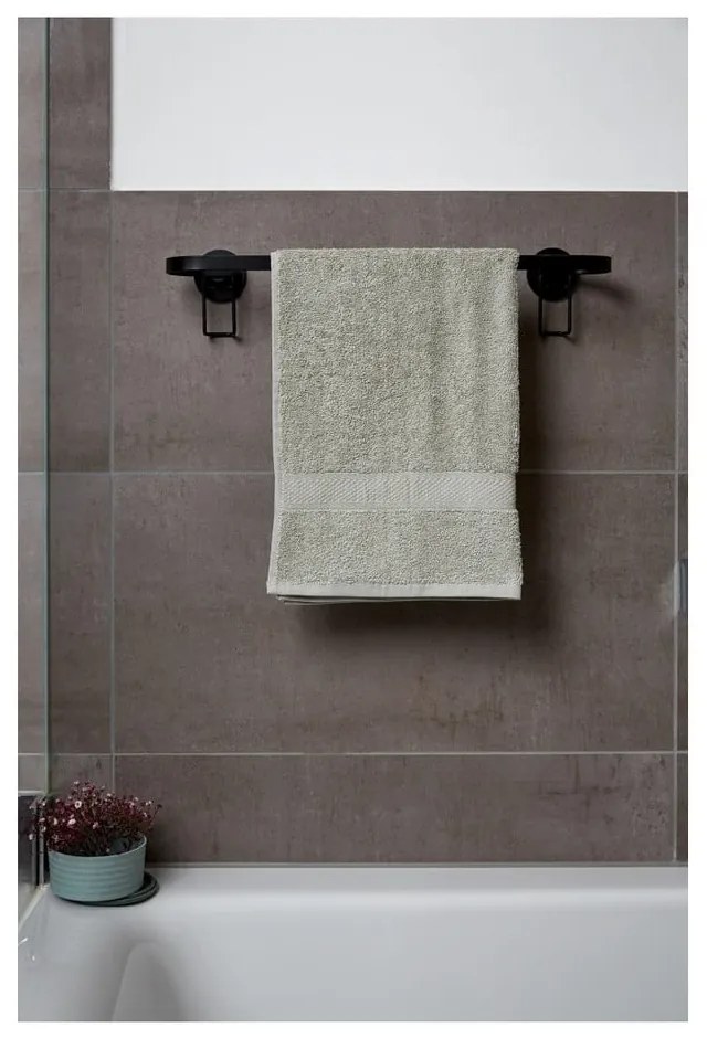 Suport de perete pentru prosoape Wenko Classic Plus, negru