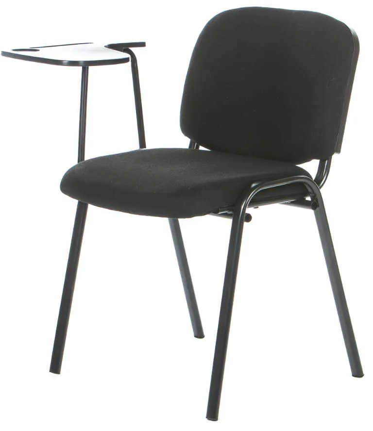 Scaun vizitator cu masa rabatabila, negru, 53x40x76 cm
