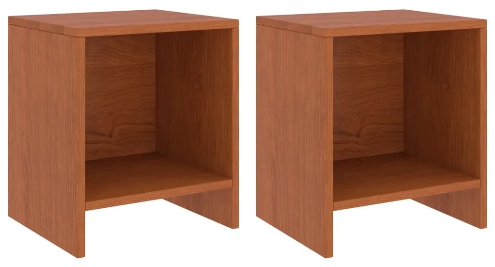 vidaXL Noptiere, 2 buc., maro miere, 35 x 30 x 40 cm, lemn masiv pin