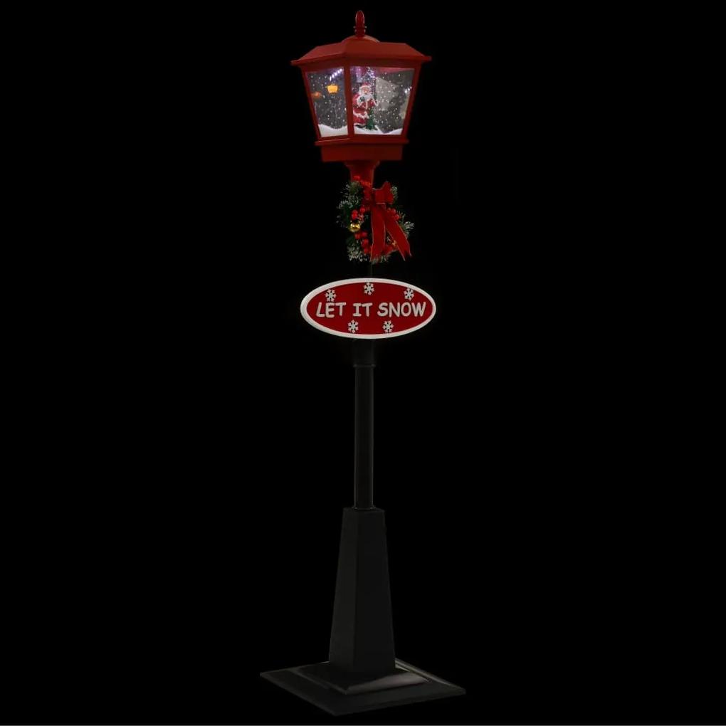 Felinar stradal cu mos Craciun, LED, 180 cm 1, Rosu, 180 cm