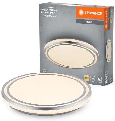 Plafonieră LED Ledvance ORBIS HELMAN LED/16W/230V d. 29,5 cm argintiu