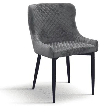 Scaun Grigio, structura metalica si catifea