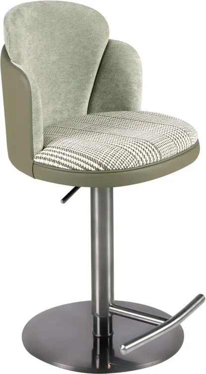 Scaun de bar pivotant cu inaltime reglabila Stool verde inchis